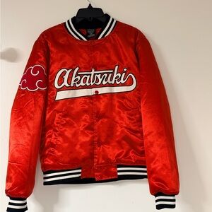 BoxLunch Naruto Shippuden Akatsuki Satin Bomber Jacket M